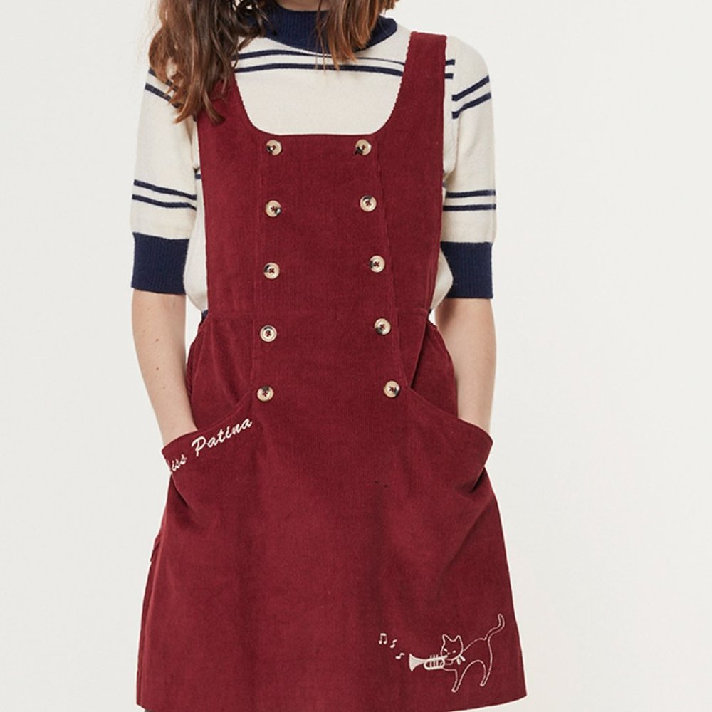 Moorland Melody Pinafore (Wine)